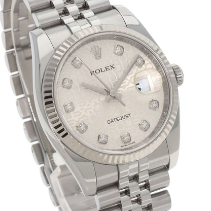 ROLEX DATEJUST 10P Diamond Watches 116234G Stainless Steel/Stainless Steel mens