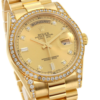 ROLEX Day Date 10P Diamond Watches 118388A K18 Yellow Gold/18K Yellow Gold mens
