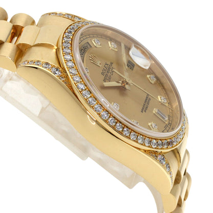 ROLEX Day Date 10P Diamond Watches 118388A K18 Yellow Gold/18K Yellow Gold mens