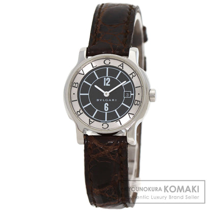 BVLGARI Solo tempo Watches ST29SLD Stainless Steel/Leather Ladies