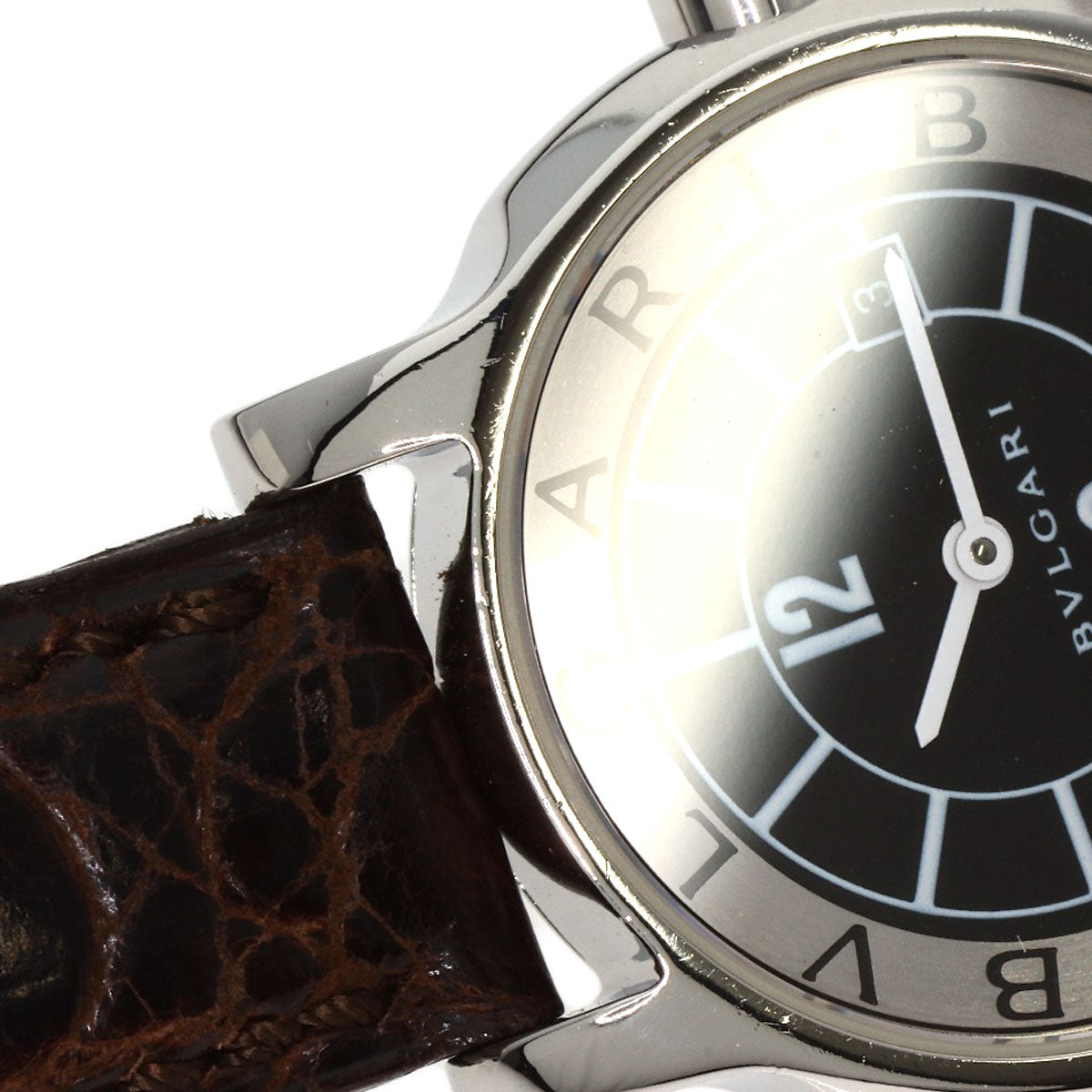 BVLGARI Solo tempo Watches ST29SLD Stainless Steel/Leather Ladies