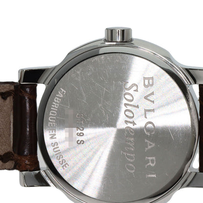 BVLGARI Solo tempo Watches ST29SLD Stainless Steel/Leather Ladies