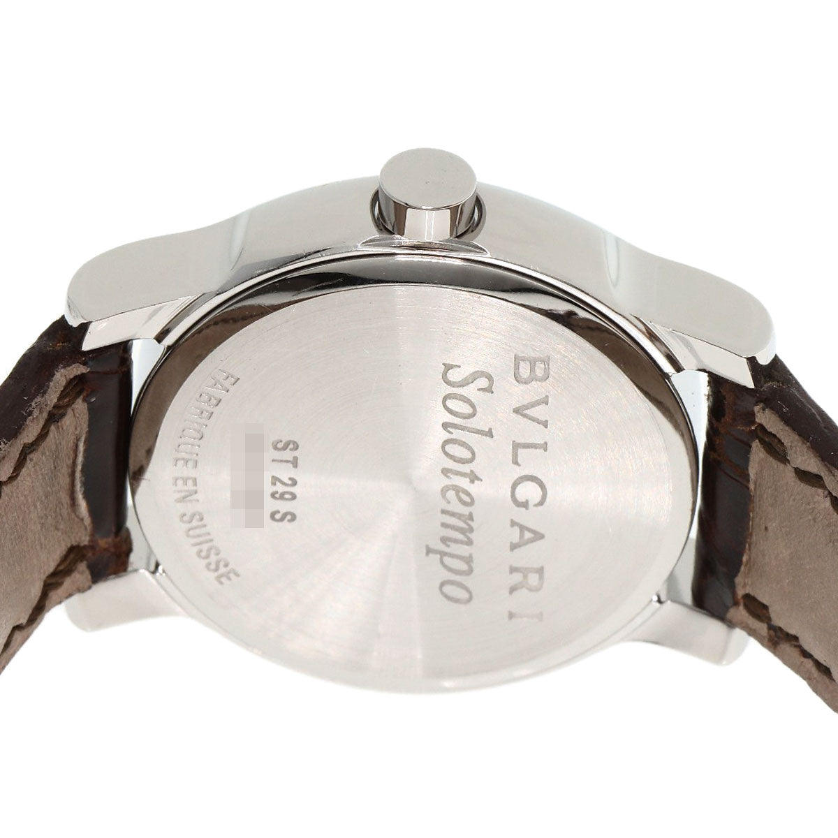 BVLGARI Solo tempo Watches ST29SLD Stainless Steel/Leather Ladies