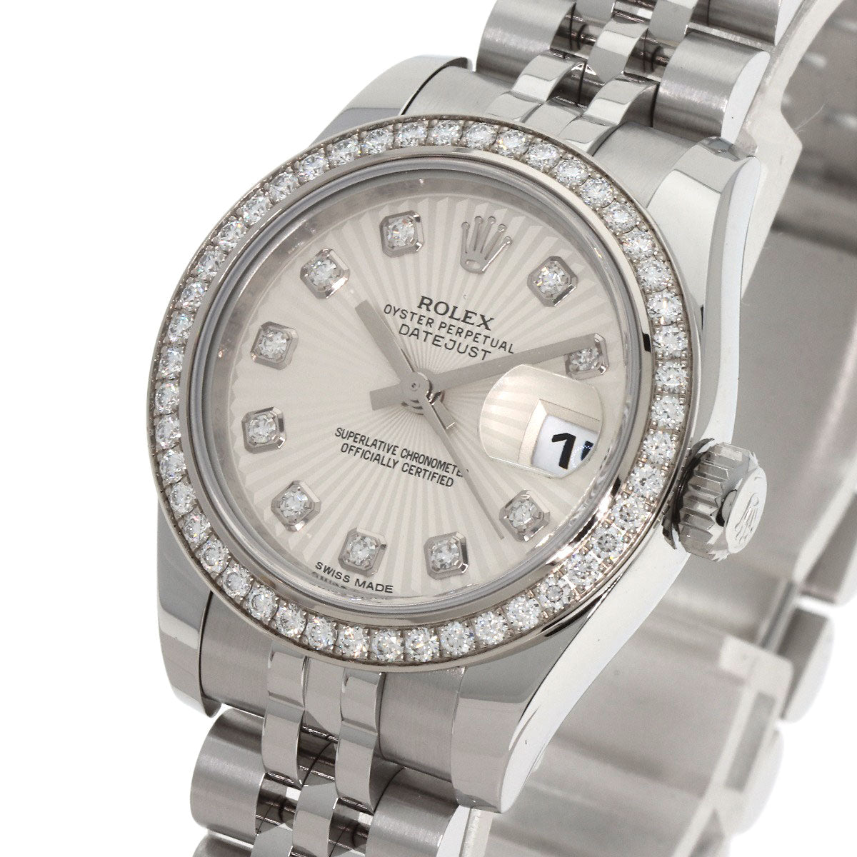 ROLEX DATEJUST 10P Diamond Watches 179384G Stainless Steel/Stainless Steel Ladies