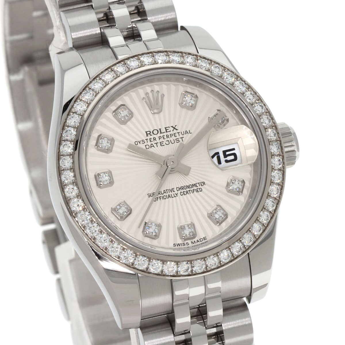 ROLEX DATEJUST 10P Diamond Watches 179384G Stainless Steel/Stainless Steel Ladies