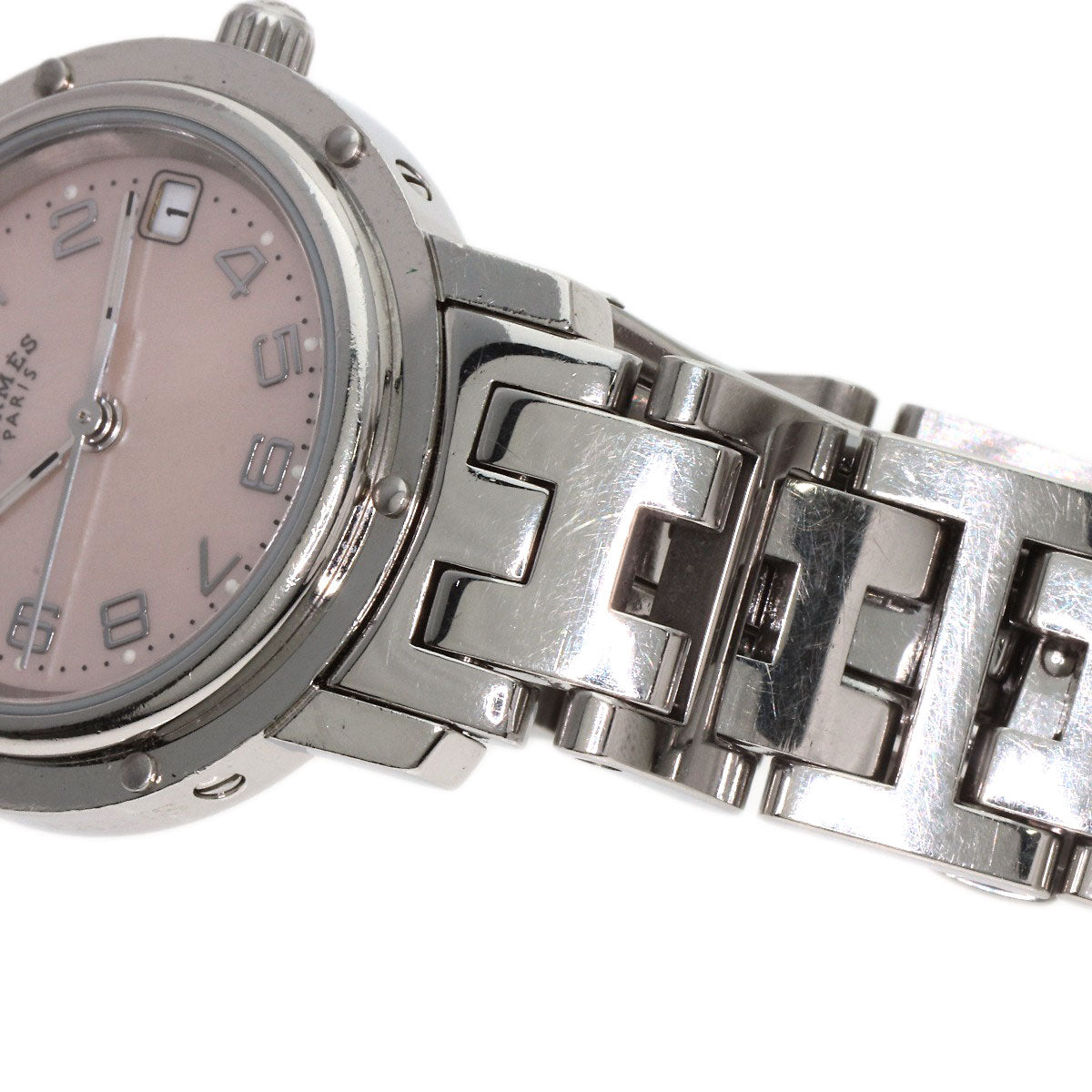 HERMES Clipper Nacle New Buckle Watches CL4.210 Stainless Steel/Stainless Steel Ladies