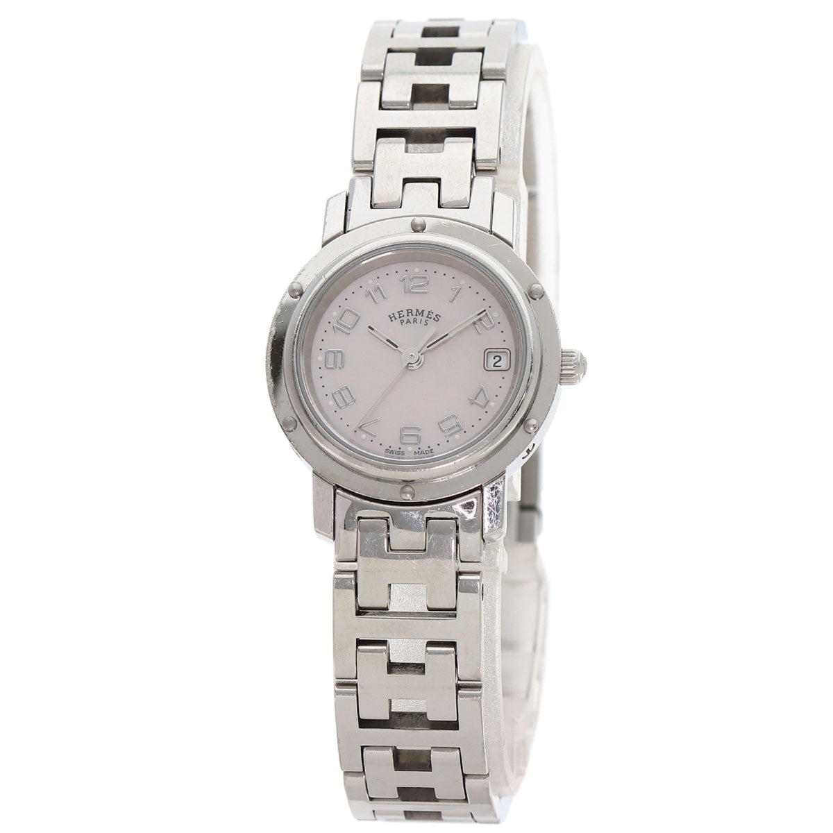 HERMES Clipper Nacle New Buckle Watches CL4.210 Stainless Steel/Stainless Steel Ladies