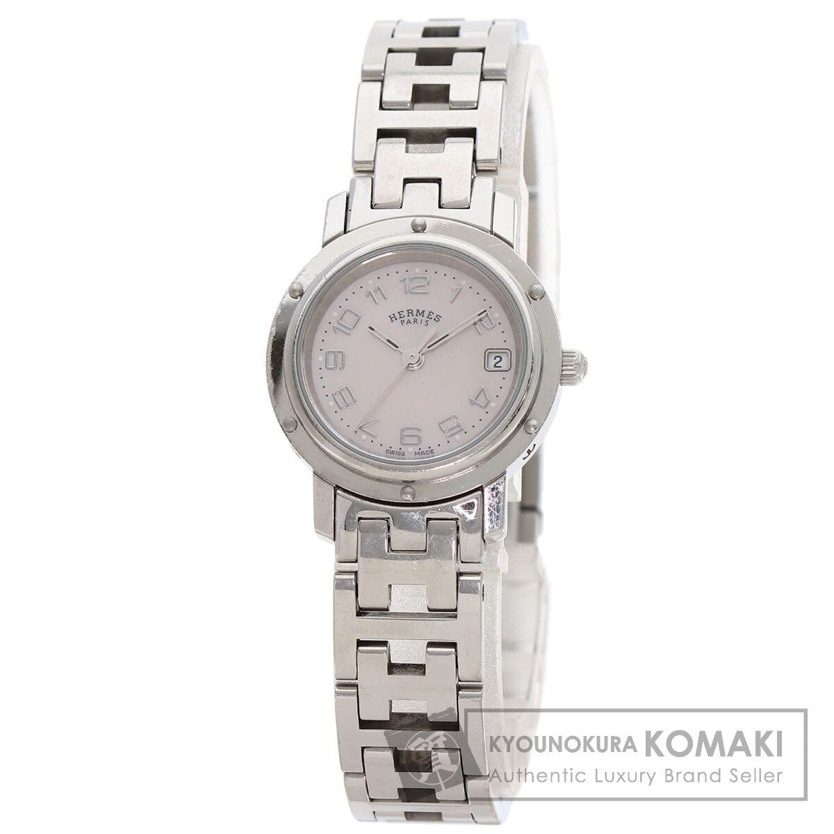 HERMES Clipper Nacle New Buckle Watches CL4.210 Stainless Steel/Stainless Steel Ladies