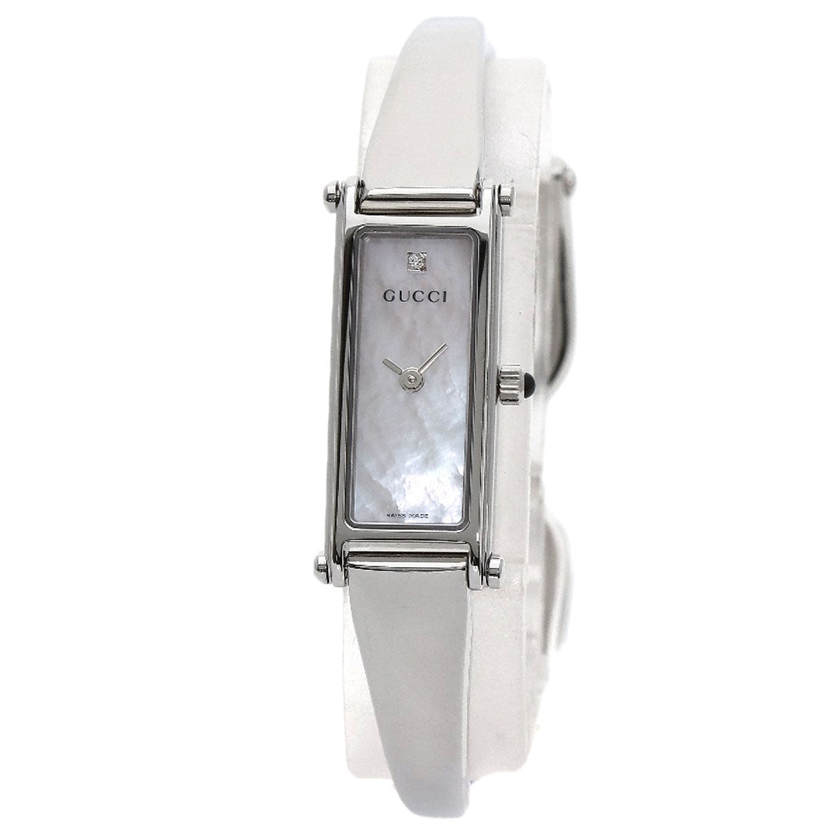 GUCCI Square face 1P Diamond Watches 1500L Stainless Steel/Stainless Steel Ladies