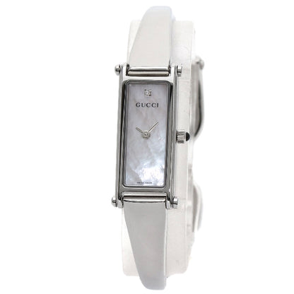 GUCCI Square face 1P Diamond Watches 1500L Stainless Steel/Stainless Steel Ladies