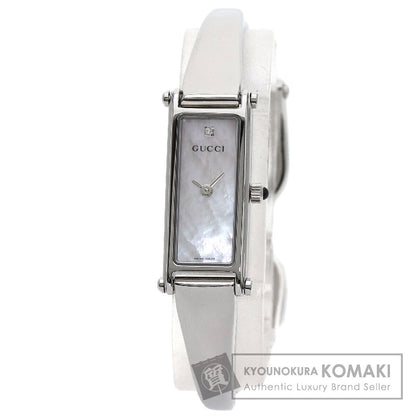 GUCCI Square face 1P Diamond Watches 1500L Stainless Steel/Stainless Steel Ladies