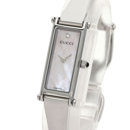 GUCCI Square face 1P Diamond Watches 1500L Stainless Steel/Stainless Steel Ladies
