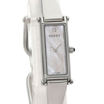 GUCCI Square face 1P Diamond Watches 1500L Stainless Steel/Stainless Steel Ladies