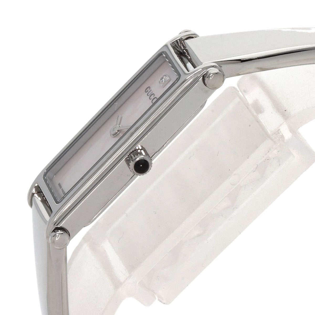 GUCCI Square face 1P Diamond Watches 1500L Stainless Steel/Stainless Steel Ladies