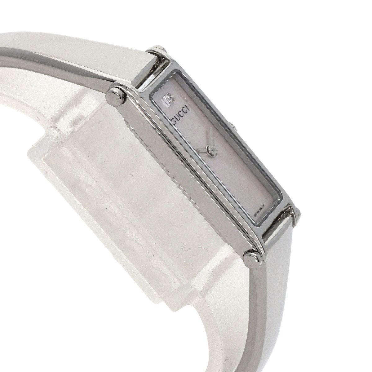 GUCCI Square face 1P Diamond Watches 1500L Stainless Steel/Stainless Steel Ladies