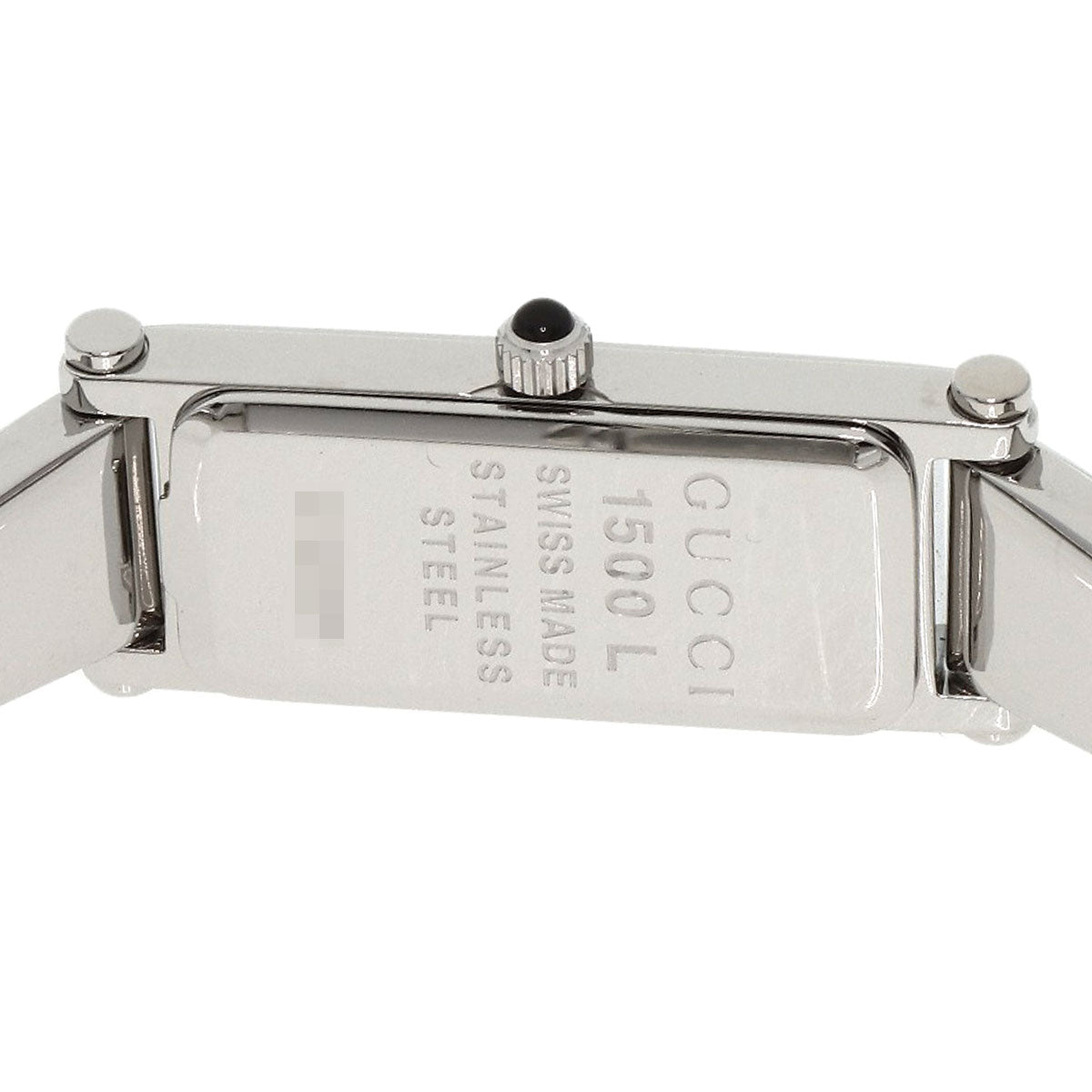 GUCCI Square face 1P Diamond Watches 1500L Stainless Steel/Stainless Steel Ladies