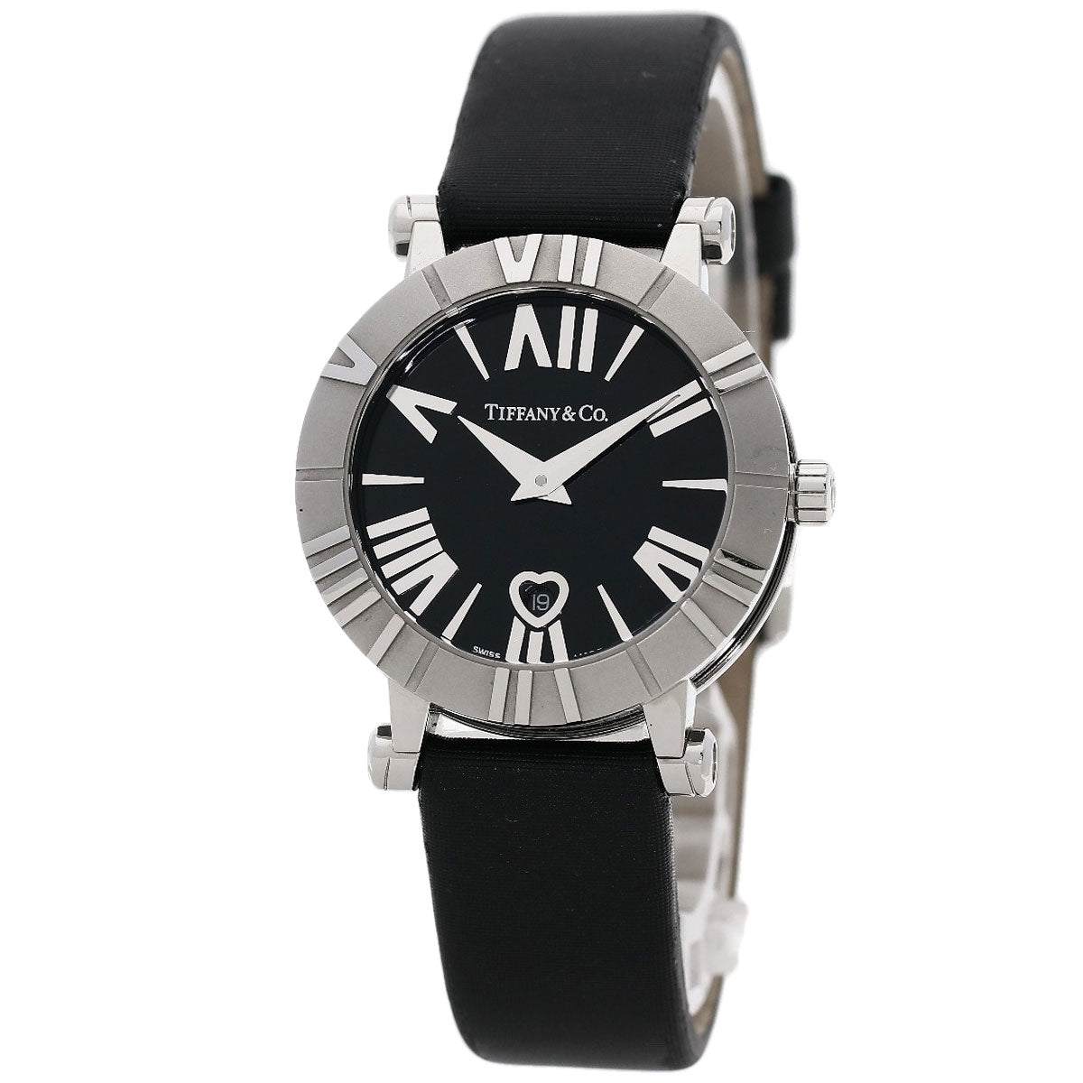 TIFFANY&Co. Atlas Watches Z1300.11.11A10A41A Stainless Steel/Leather x Satin Ladies