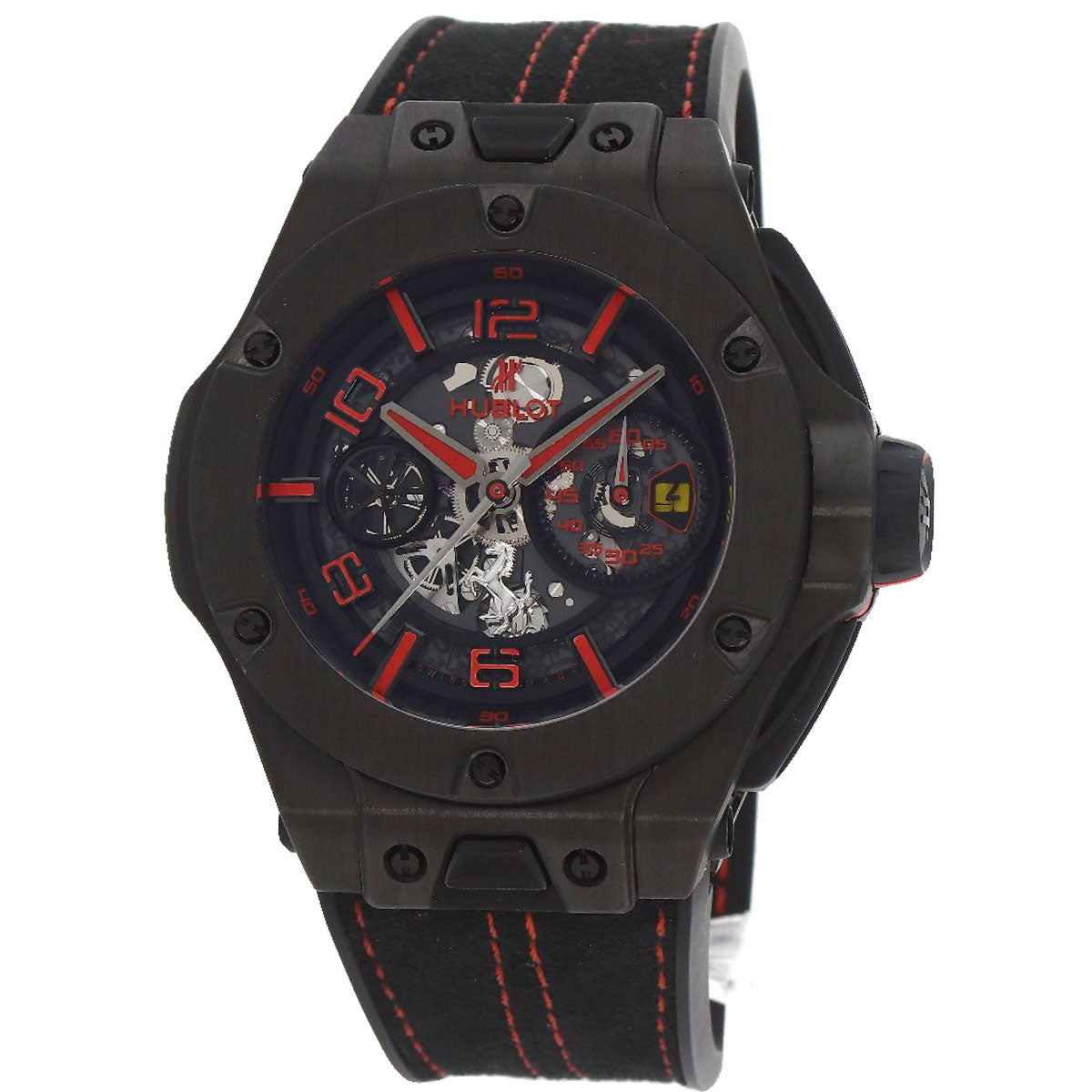 HUBLOT Big Bang Unico Ferrari Carbon Limited to 500 pieces worldwide Watches 402.QU.0113.WR carbon/Rubber mens