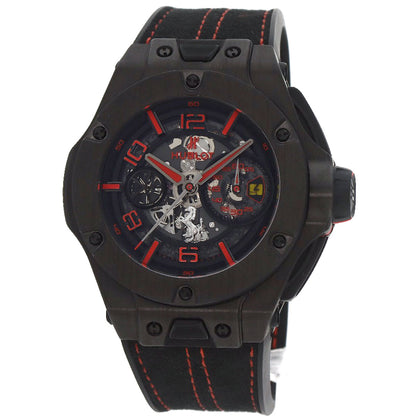 HUBLOT Big Bang Unico Ferrari Carbon Limited to 500 pieces worldwide Watches 402.QU.0113.WR carbon/Rubber mens