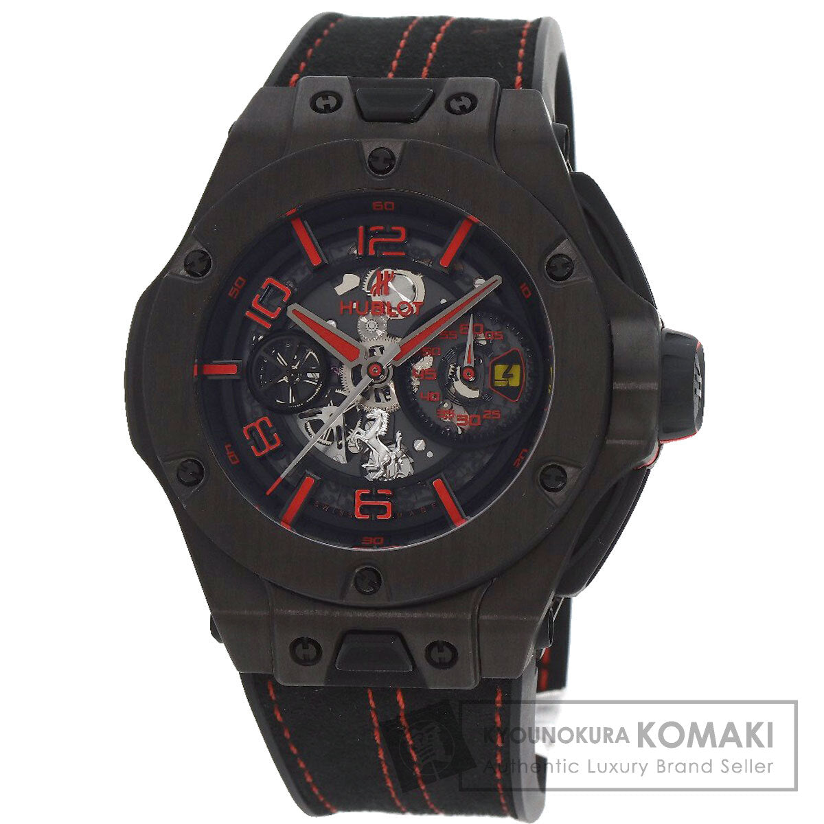 HUBLOT Big Bang Unico Ferrari Carbon Limited to 500 pieces worldwide Watches 402.QU.0113.WR carbon/Rubber mens