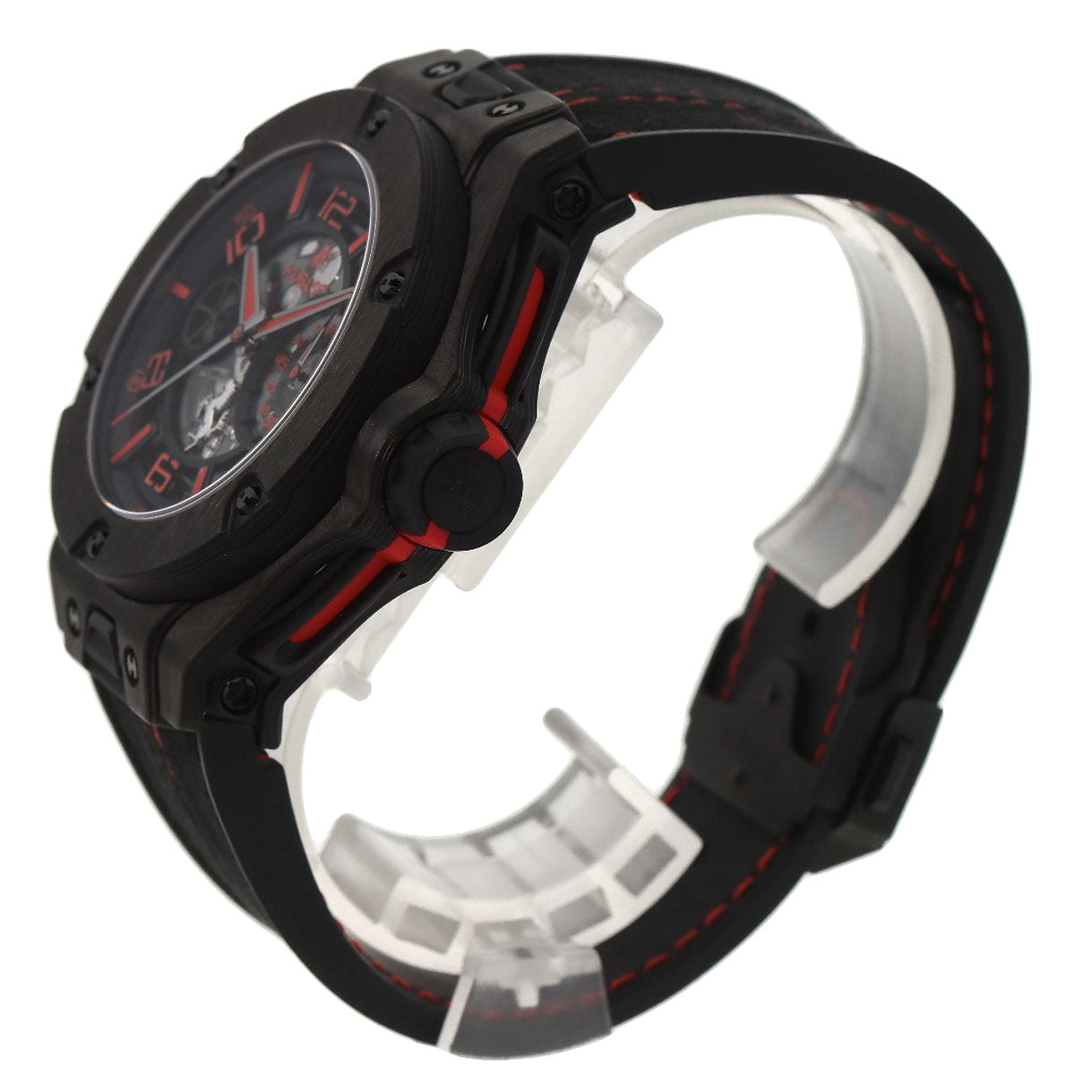 HUBLOT Big Bang Unico Ferrari Carbon Limited to 500 pieces worldwide Watches 402.QU.0113.WR carbon/Rubber mens