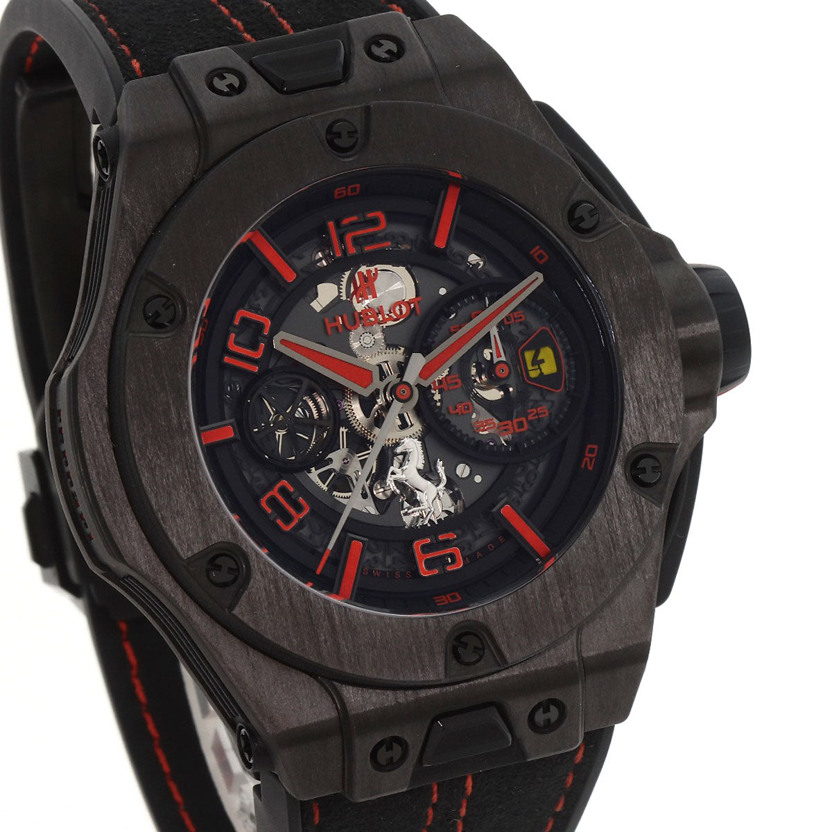HUBLOT Big Bang Unico Ferrari Carbon Limited to 500 pieces worldwide Watches 402.QU.0113.WR carbon/Rubber mens