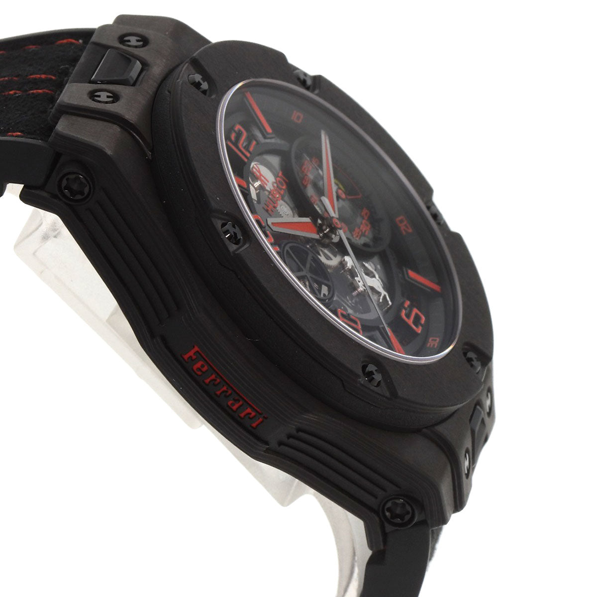 HUBLOT Big Bang Unico Ferrari Carbon Limited to 500 pieces worldwide Watches 402.QU.0113.WR carbon/Rubber mens