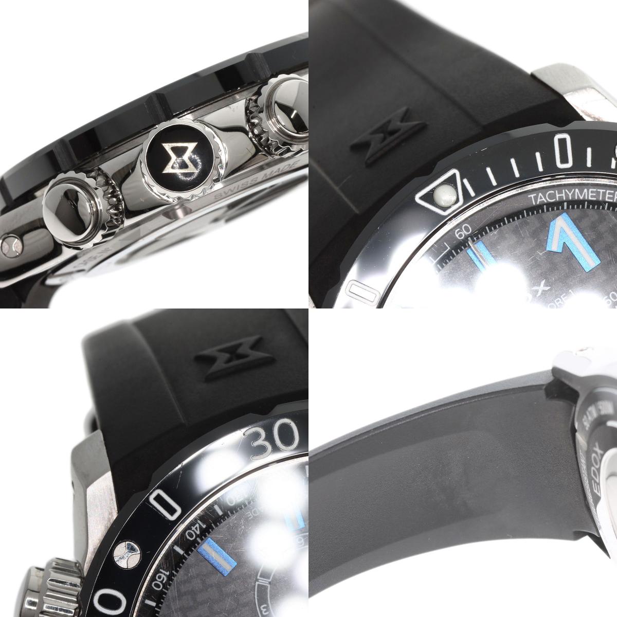 EDOX Chrono Offshore 1 Watches 10221-3-NIBU2 Stainless Steel/Rubber mens