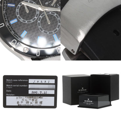 EDOX Chrono Offshore 1 Watches 10221-3-NIBU2 Stainless Steel/Rubber mens