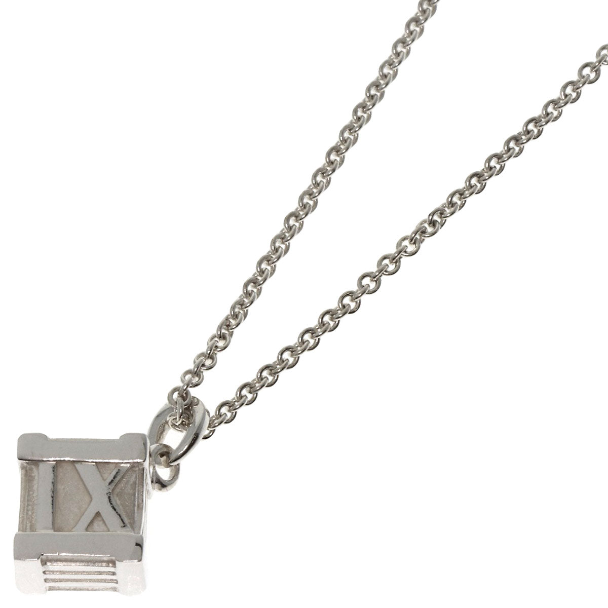 TIFFANY&Co.   Necklace Atlas cube Silver Ladies