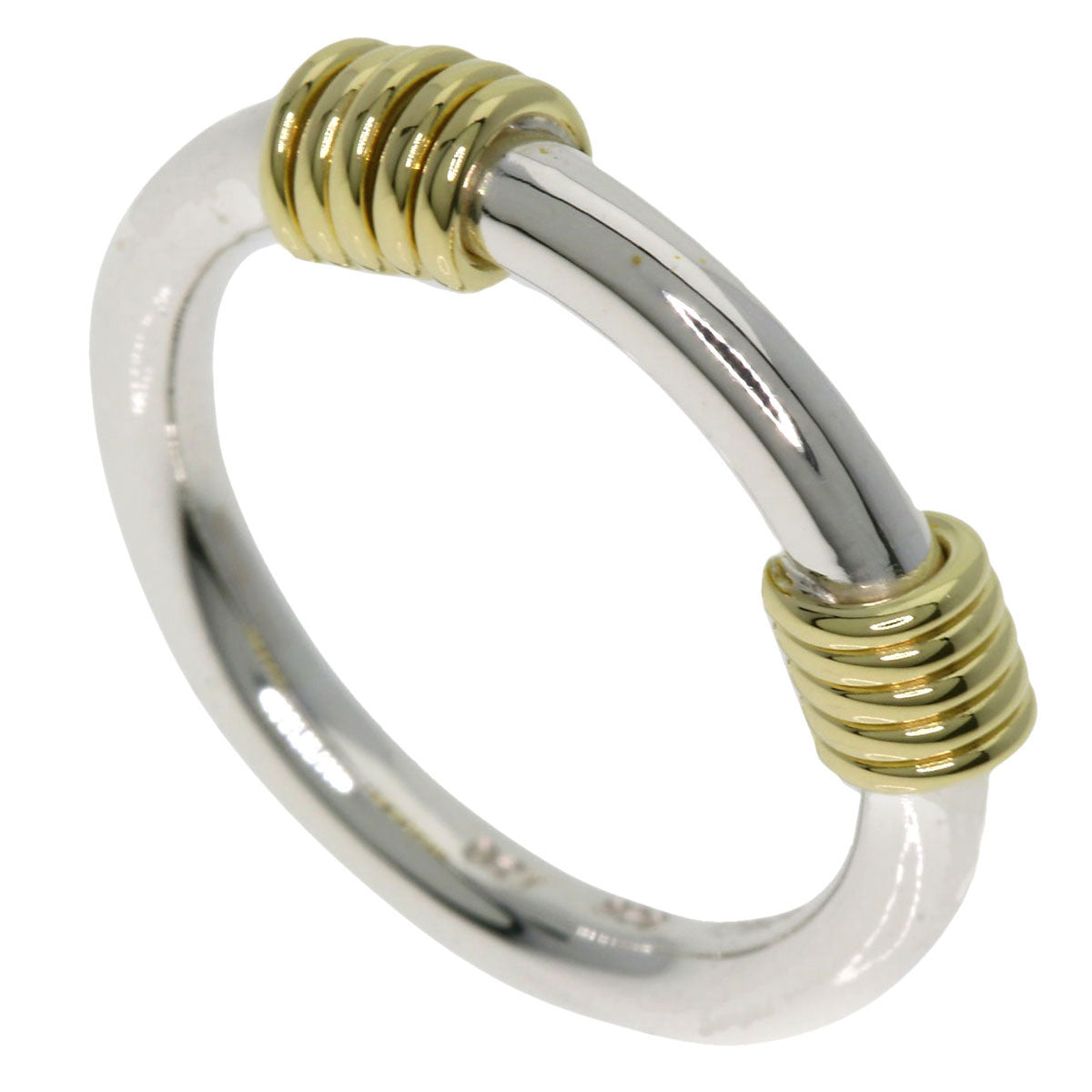 TIFFANY&Co.   Ring Bandwidth 2Wire Silver 18K Yellow GoldLadies