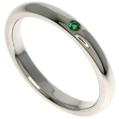 TIFFANY&Co.   Ring Stacking Band Emerald Silver Ladies