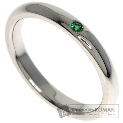 TIFFANY&Co.   Ring Stacking Band Emerald Silver Ladies