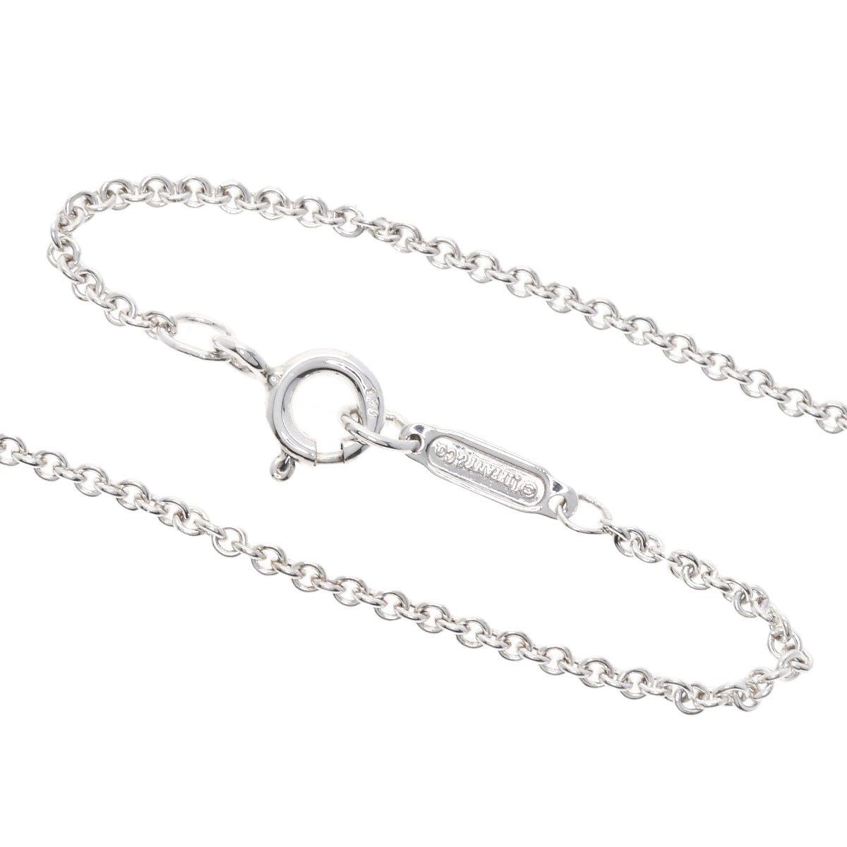 TIFFANY&Co. triple heart plate Necklace Silver Ladies [Used]