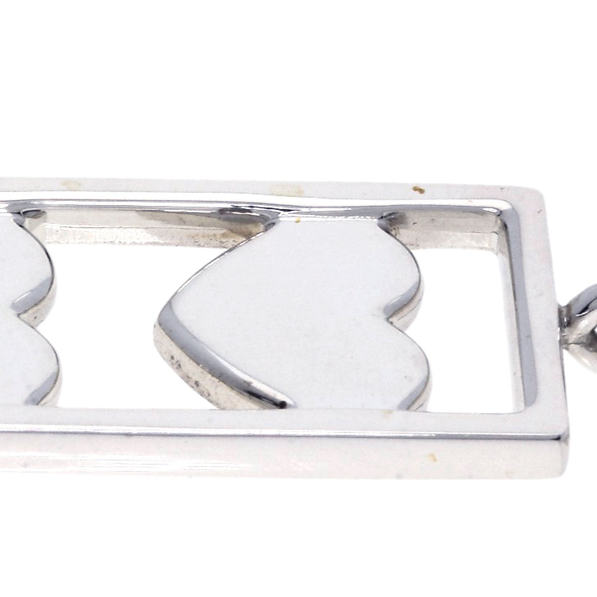 TIFFANY&Co. triple heart plate Necklace Silver Ladies [Used]