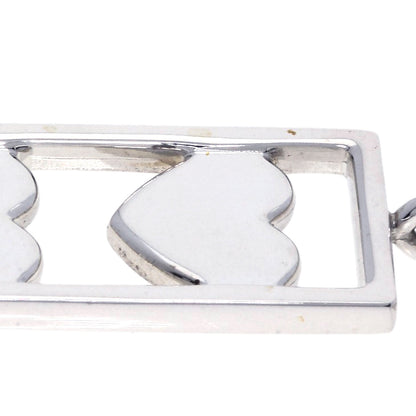 TIFFANY&Co. triple heart plate Necklace Silver Ladies [Used]