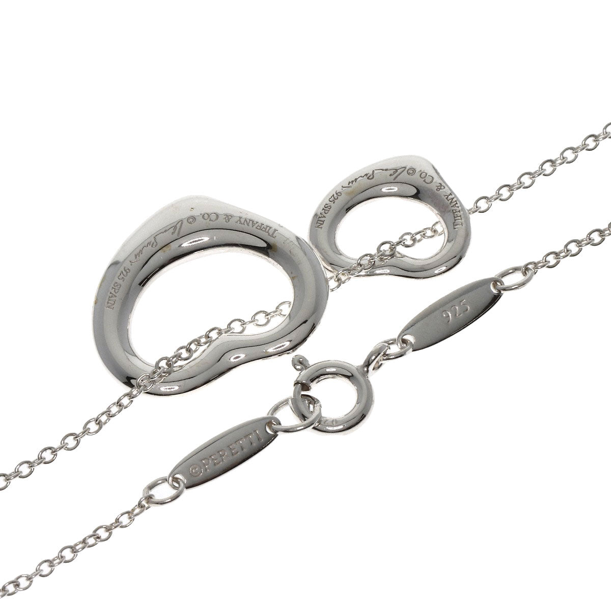 TIFFANY&Co.   Necklace Double open heart Silver Ladies