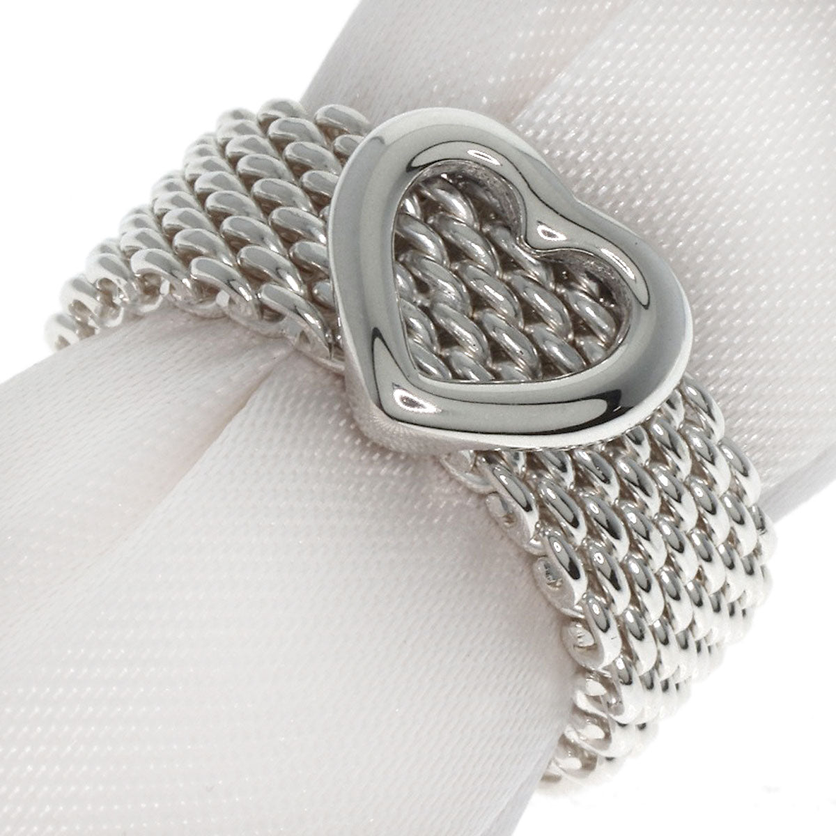 TIFFANY&Co.   Ring Somerset mesh Silver Ladies