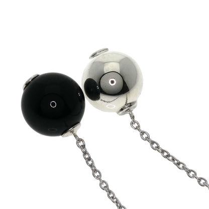 Georg Jensen   earring Drop Onyx Silver Ladies