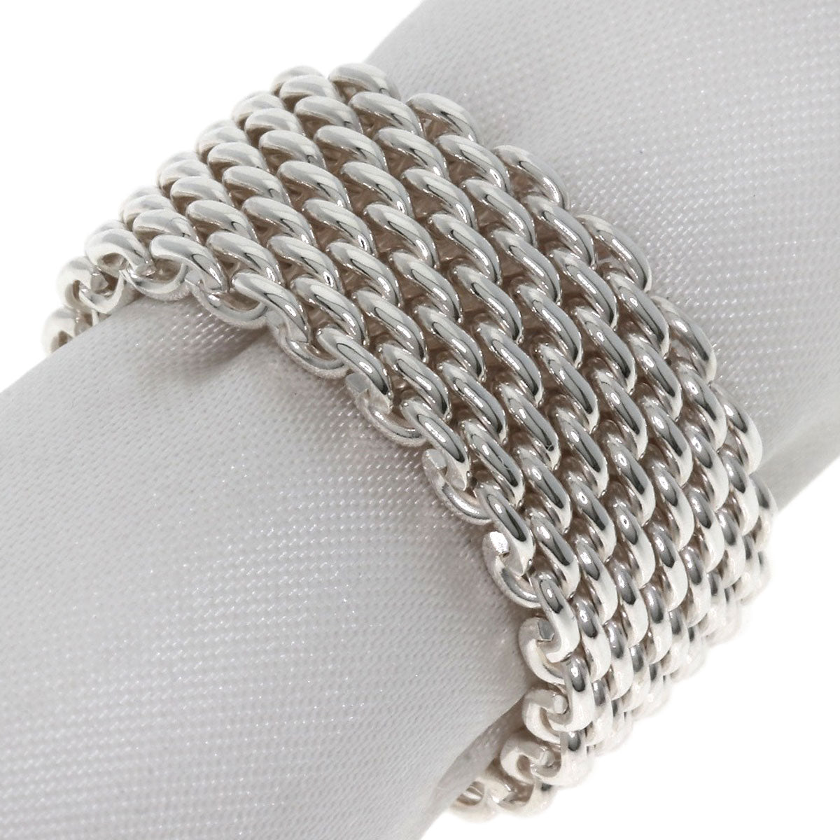 TIFFANY&Co.   Ring Somerset mesh Silver Ladies