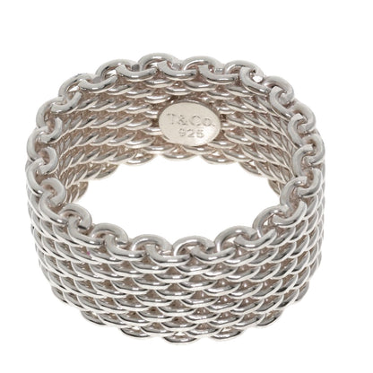 TIFFANY&Co.   Ring Somerset mesh Silver Ladies