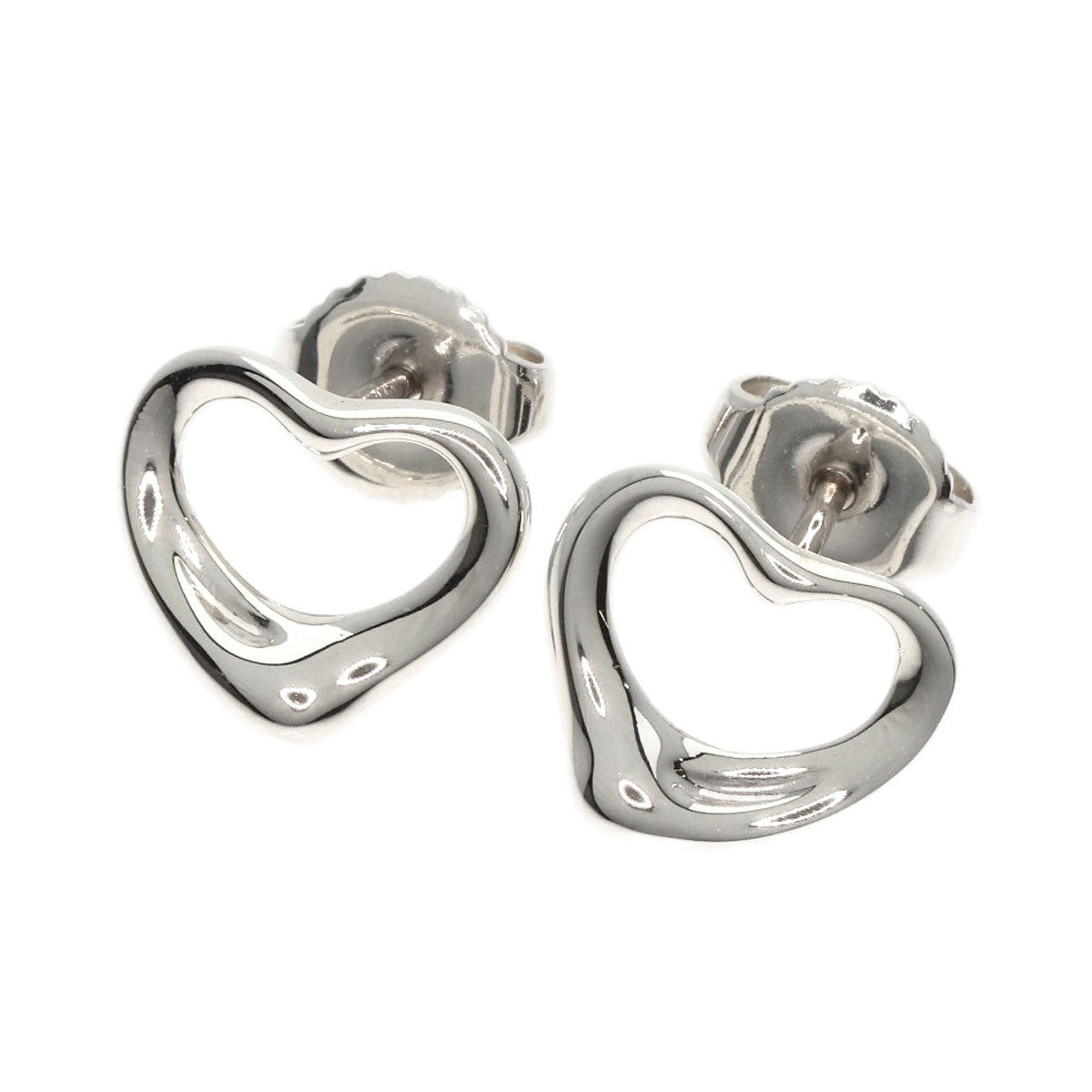 TIFFANY&Co.   earring Open heart Silver K14WGLadies