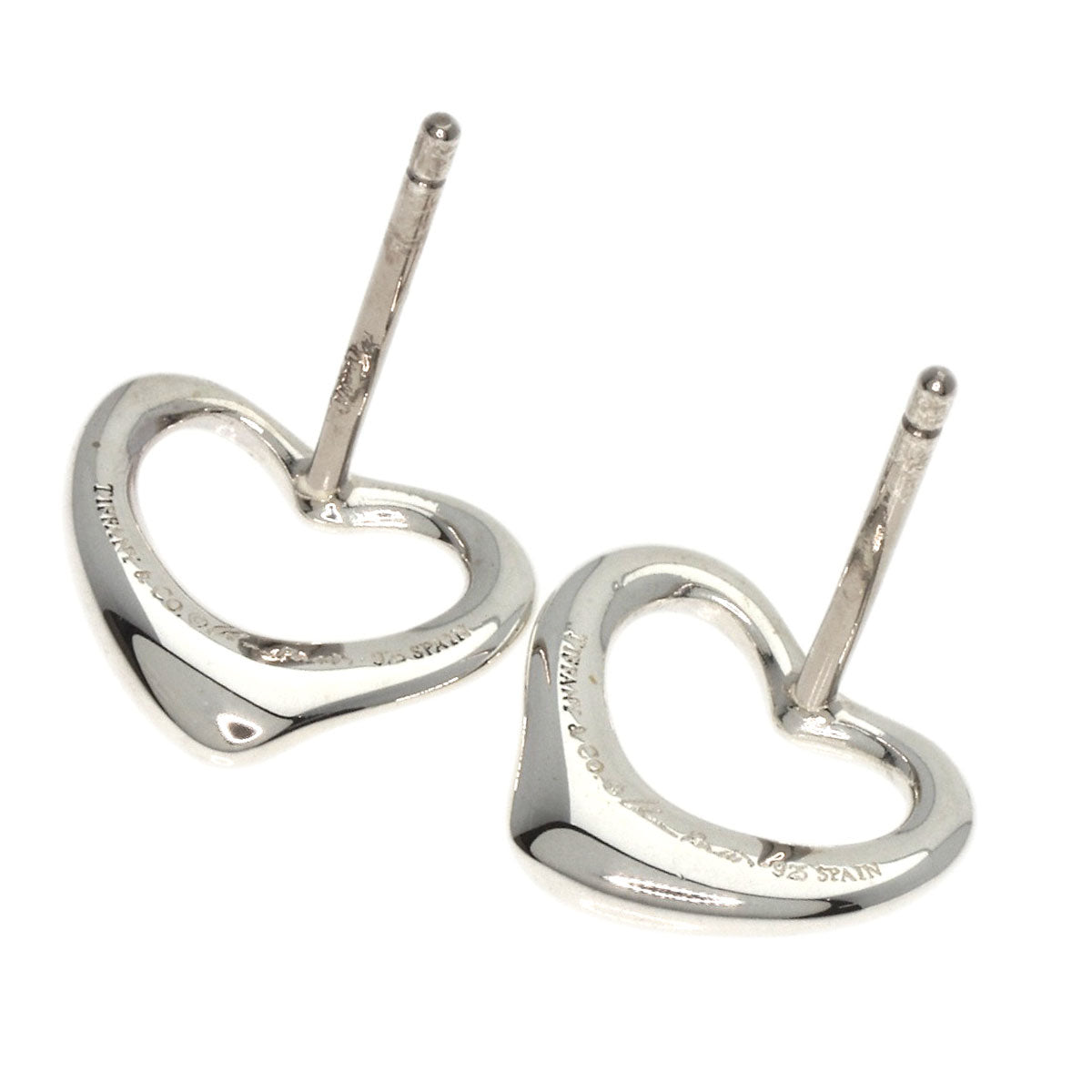 TIFFANY&Co.   earring Open heart Silver K14WGLadies