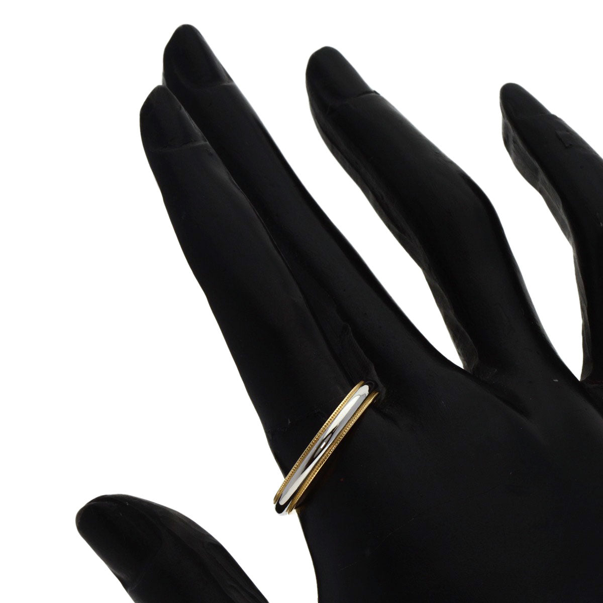 TIFFANY&Co.   Ring Milgrain Platinum PT950 18K Yellow GoldLadies