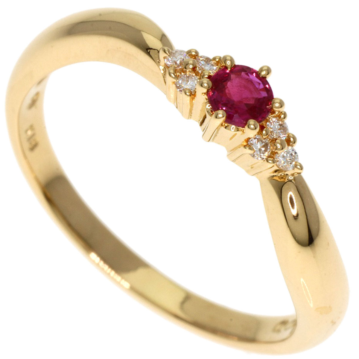 TASAKI   Ring Ruby Diamond K18 Yellow Gold Ladies