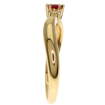 TASAKI   Ring Ruby Diamond K18 Yellow Gold Ladies