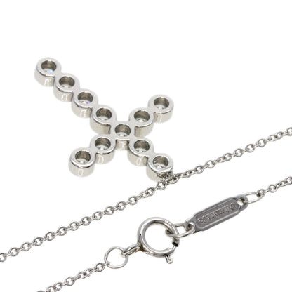 TIFFANY&Co. Jazz Cross Diamond Necklace Platinum PT950 Ladies [Used]