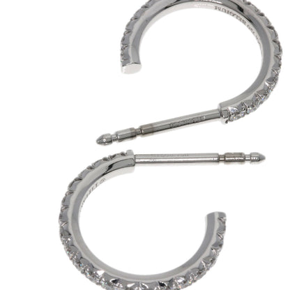 TIFFANY&Co.   earring Metro Hoop Small Diamond K18 White Gold Ladies