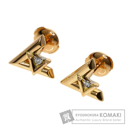 LOUIS VUITTON LV Volt One Puce Diamond Q96969 earring K18 Pink Gold Ladies [Used]