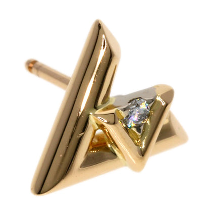 LOUIS VUITTON LV Volt One Puce Diamond Q96969 earring K18 Pink Gold Ladies [Used]